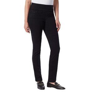 NEW Gloria Vanderbilt Womens Pull-on slim leg pants sz 8 black